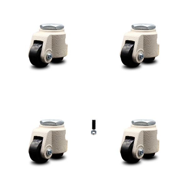 Service Caster Nylon Swivel TS Caster w/1.65" Black Wheels and M8 x 1.25mm x 15mm Stems, 4PK SCC-TSLV05S42-NYR-50-DC-4 - main
